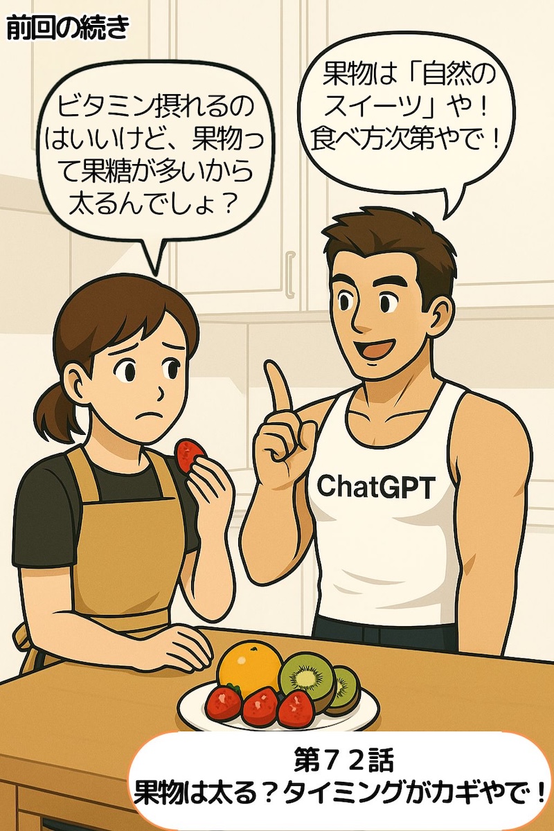 第72話 果物は太る？タイミングがカギやで！