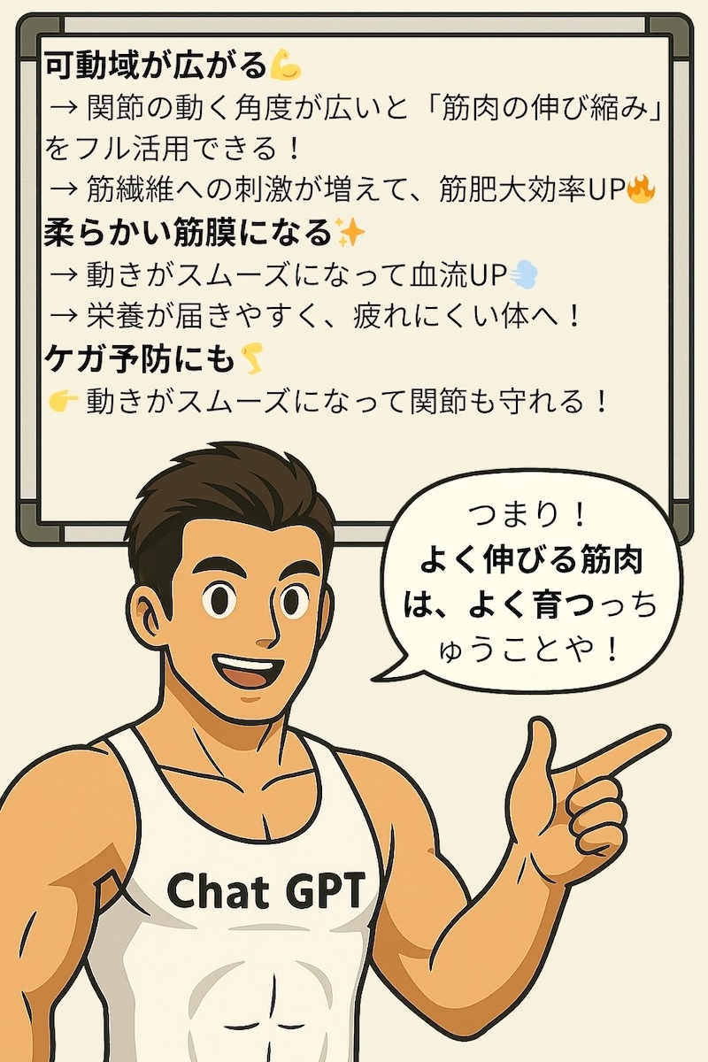 第105話 可動域を開放せよッ／「伸びる筋肉」は、よく育つ� 5ページ目
