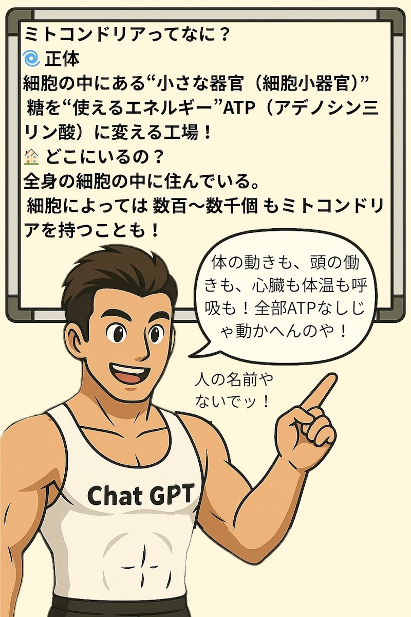第112話 糖をエネルギーに変えろ／〜鍵を握るのはミトコンドリアやッ〜 4ページ目
